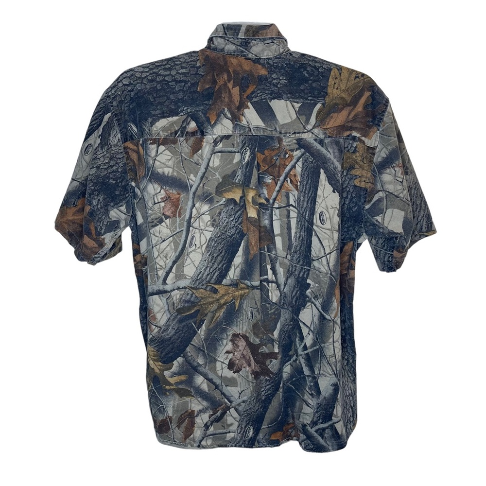 Winchester Shirt Men's Large Green Camouflage Hunting Short Sleeve Button Up - Picture 10 of 10